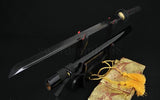 41" Handmade Japanese Samurai Ninja Sword Black Full Tang Hand Forged - Handmade Swords Expert