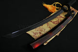 Full Black Steel Full Tang Blade Handmade Japan Samurai Katana Swords - Handmade Swords Expert