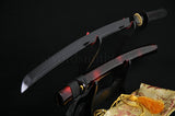 Full Black Steel Full Tang Blade Handmade Japan Samurai Katana Swords - Handmade Swords Expert