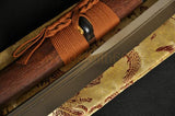 1095 Steel Double Grooves Dragon&snake Tsuba Japanese Sword Katana Samurai Swords - Handmade Swords Expert