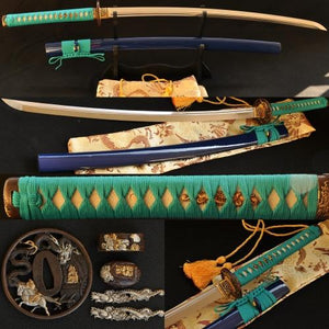 41" Japanese Sword AISI 1095 Steel Double Groove Blade - Handmade Swords Expert