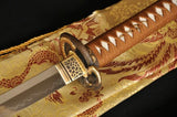 41" Tempered Handmade Methods Python Tsuba Hualee Saya Katana Sword - Handmade Swords Expert