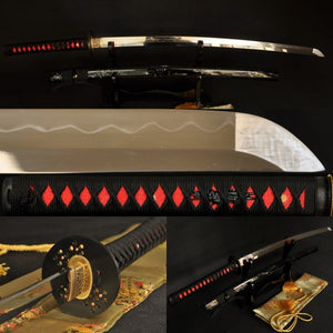 Authentic Real Handmade Japanese Samurai Sword Katana Clay Tempered Blade - Handmade Swords Expert