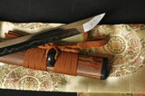 41" Handmade Japanese Samurai Tiger Sword Katana Clay Tempered Full Tang Blade - Handmade Swords Expert