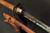 41" Handmade Japanese Samurai Tiger Sword Katana Clay Tempered Full Tang Blade - Handmade Swords Expert