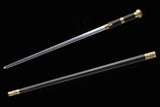 Chinese Cane Sword Folded Steel Fully Handmade Ebony Sheath - Handmade Swords Expert