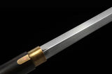 Chinese Cane Sword Folded Steel Fully Handmade Ebony Sheath - Handmade Swords Expert