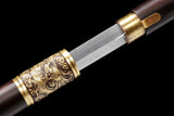 Cane Sword Chinese Jian Handmade Folded Steel Blade Ebony Saya - Handmade Swords Expert