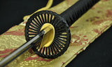 Hand Forged Japanese Samurai Sword Katana Wheel Tsuba Full Tang Blade - Handmade Swords Expert