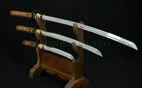 High Quality Hand Forged Japanese Samurai Sword Set ( Katana + Wakizashi +tanto) - Handmade Swords Expert