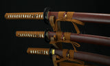 High Quality Hand Forged Japanese Samurai Sword Set ( Katana + Wakizashi +tanto) - Handmade Swords Expert