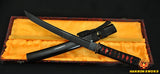 Full Black Blade Japanese Samurai Sword Tanto Short Edge - Handmade Swords Expert