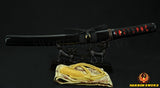 Full Black Blade Japanese Samurai Sword Tanto Short Edge - Handmade Swords Expert