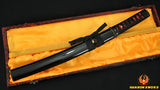 Full Black Blade Japanese Samurai Sword Tanto Short Edge - Handmade Swords Expert