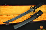 20"Japanese Samurai Knife Tanto Sword Black Blade Musashi Tsuba - Handmade Swords Expert