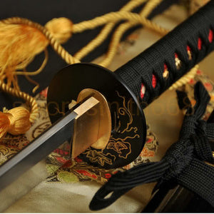 Authentic  Japanese Samurai Sword Katana Clay Tempered Folded Steel - Handmade Swords Expert