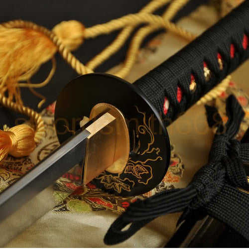 Authentic  Japanese Samurai Sword Katana Clay Tempered Folded Steel - Handmade Swords Expert