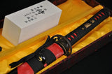 Handmade Japanese Classical Samurai Sword Authentic Katana Brass Fishes Stuba RaySkin - Handmade Swords Expert