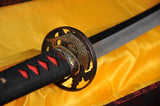 Handmade Japanese Classical Samurai Sword Authentic Katana Brass Fishes Stuba RaySkin - Handmade Swords Expert