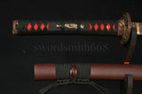 Japanese Samurai Katana Dragon Sword Clay Tempered Engraved Blade - Handmade Swords Expert