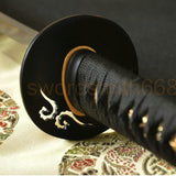 Folded Steel Clay Tempered Full Tang Blade Japanese Katana Sword - Handmade Swords Expert