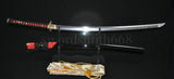 41"Japanese Samurai Katana Sword Clay Tempered Blade RaySkin Saya Fan Fittings - Handmade Swords Expert