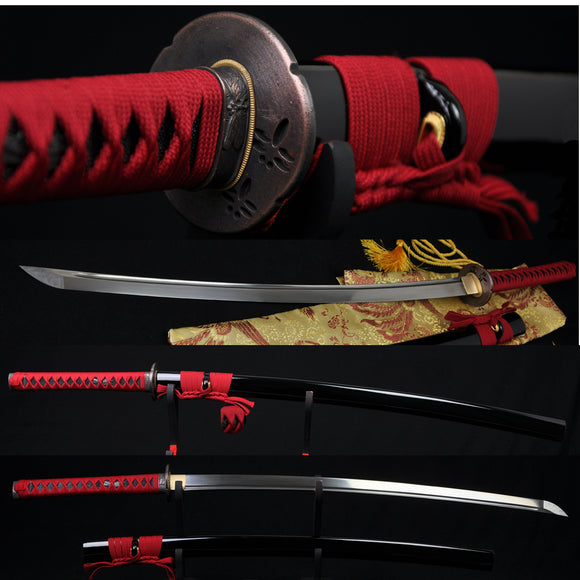 Hand Forged Japanese Samurai Practise Sword Katana Folded Steel Full Tang Blade - Handmade Swords Expert
