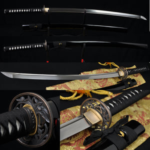 Handmade Japanese Samurai Functional Sword Katana Real Folded Steel Blade - Handmade Swords Expert