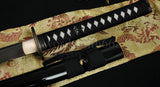 Handmade Japanese Samurai Functional Sword Katana Real Folded Steel Blade - Handmade Swords Expert