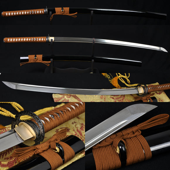 Handmade Japanese Samurai Musashi Sword Katana Folded Steel Blade - Handmade Swords Expert