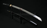 Folded Steel Full Tang Blade Japanese Samurai Sword Katana Wheel Stuba Style - Handmade Swords Expert