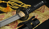 Folded Steel Full Tang Blade Japanese Samurai Sword Katana Wheel Stuba Style - Handmade Swords Expert