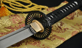 Folded Steel Full Tang Blade Japanese Samurai Sword Katana Wheel Stuba Style - Handmade Swords Expert