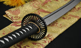 Folded Steel Full Tang Blade Japanese Samurai Sword Katana Wheel Stuba Style - Handmade Swords Expert