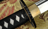 Folded Steel Full Tang Blade Japanese Samurai Sword Katana Wheel Stuba Style - Handmade Swords Expert