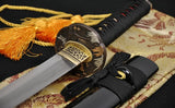 Hand Forged Clay Tempered Folded Steel Full Tang Blade Japanese Samurai Sword Wakizashi - Handmade Swords Expert