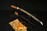 Clay Tempered Full Tang Blade Japanese Samurai Sword Wakizashi - Handmade Swords Expert