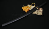 Handmade 31" Japanese Samurai Sword Wakizashi Folded Steel Blade - Handmade Swords Expert