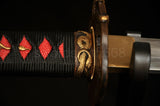 Monkey&snake Tsuba Japanese Wakizashi Sword Clay Tempered Katana Swords - Handmade Swords Expert