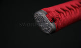 Hand Forged Japanese Samurai Wakizashil Sword Full Tang Blade Red Saya - Handmade Swords Expert