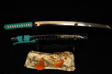 Handmade Clay Tempered Blade Japanese Iron Tsuba Wakizashi Swords Katana - Handmade Swords Expert
