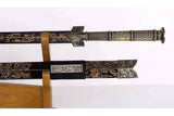 Chinese Han Dynasty Sword Traditional Handmade Black Blade - Handmade Swords Expert