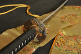 Folded Steel Blade Phoenix Brass Tsuba Hand Forged Japanese Samurai Sword Katana - Handmade Swords Expert