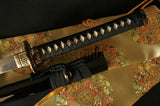 Folded Steel Blade Phoenix Brass Tsuba Hand Forged Japanese Samurai Sword Katana - Handmade Swords Expert