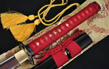 Black&red Steel Full Tang Blade Handmade Japanese Samurai Function Sword Katana - Handmade Swords Expert